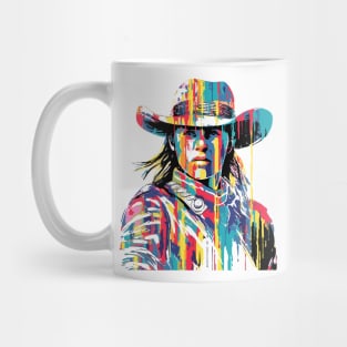 American Cowgirl Western Country Tradition Culture Abstract Mug